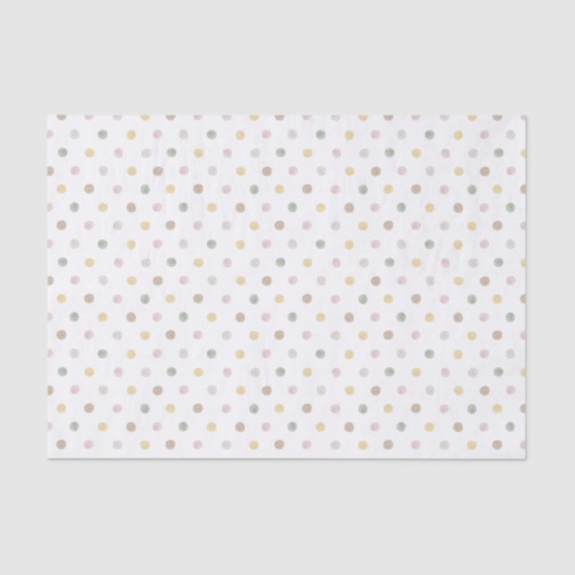 Papier Mousseline Papier de tissus Polkadot moderne (Recto)