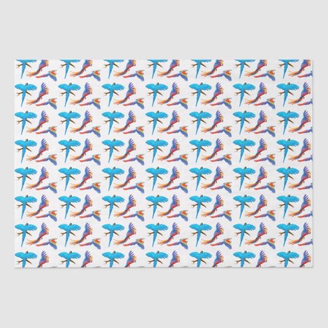 Papier Mousseline Papier de tissus pour perroquets macaw tropicaux v (Recto)