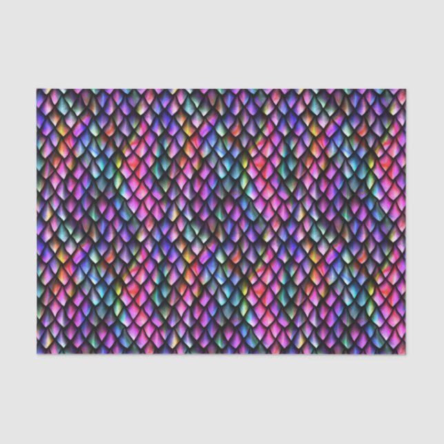 Papier Mousseline Papier de tissus Rainbow Dragon (Recto)