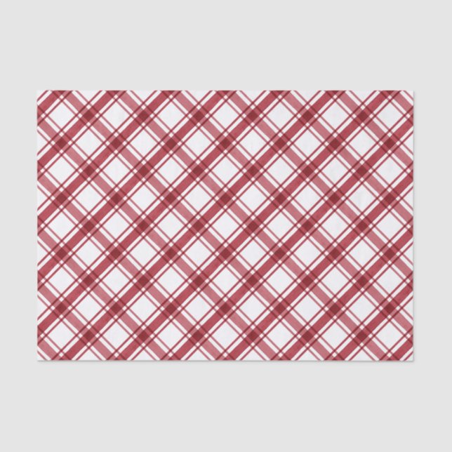 Papier Mousseline Papier de tissus rouge et blanc (Recto)