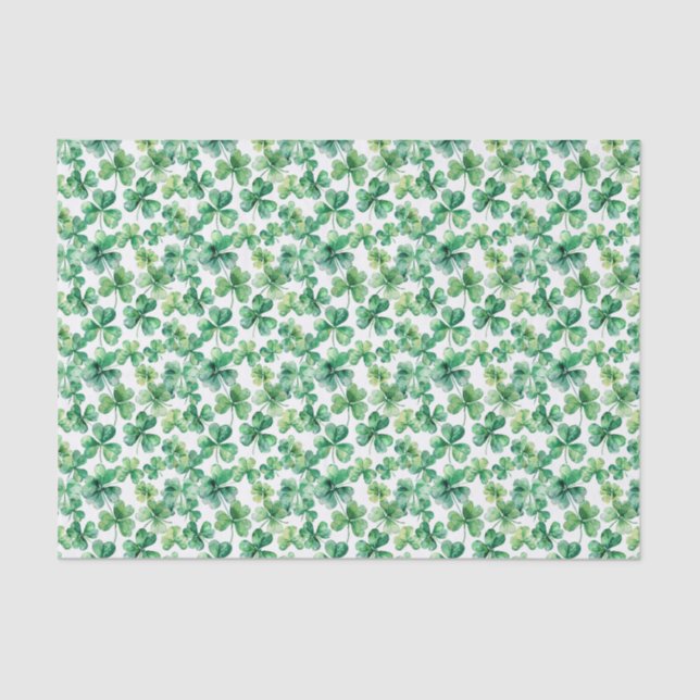 Papier Mousseline Papier de tissus shamrock (Recto)