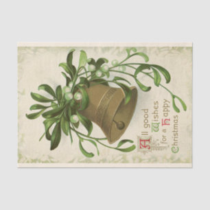 Papier Mousseline Papier de tissus Vintage Christmas Bell (Mistletoe