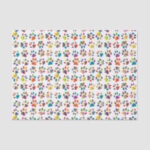 Papier Mousseline Papier de tissus Whimsical Chien and Cat Paws