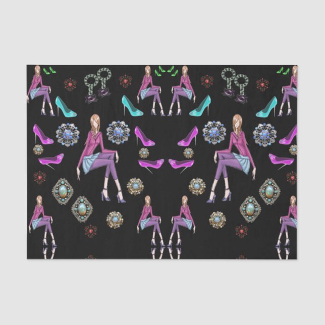 Papier Mousseline Papier décoratif chaussures pour adolescents (Recto)