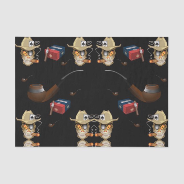 Papier Mousseline Papier décoratif mancave cigares (Recto)