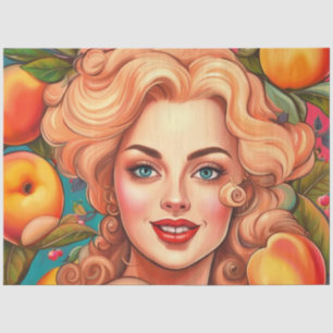 Papier Mousseline Papier Découpage Femme Peachy Keen