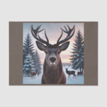 papier découpage tissue avec cerf