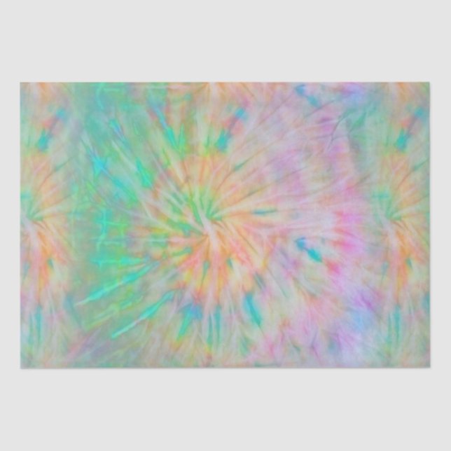 Papier Mousseline Papier d'enveloppement de teinture arc-en-ciel (Recto)