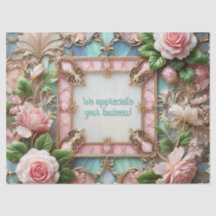 Papier d'enveloppement de tissus Roses à cadre per