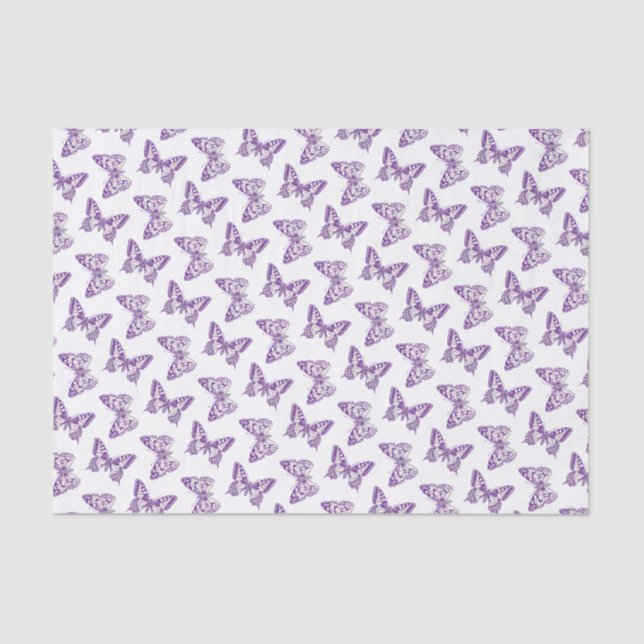 Papier Mousseline Papier en papier de tissu blanc pourpre (Recto)