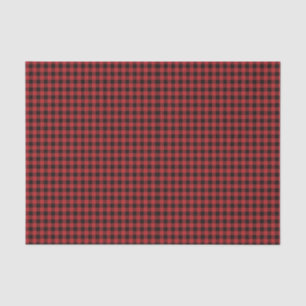 Papier Mousseline Papier en tissu de Buffalo Plaid - Rouge