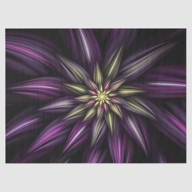 Papier Mousseline Papier en tissu de fleurs abstraites (Recto)