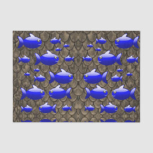 Papier Mousseline Papier en tissu décoratif Poisson