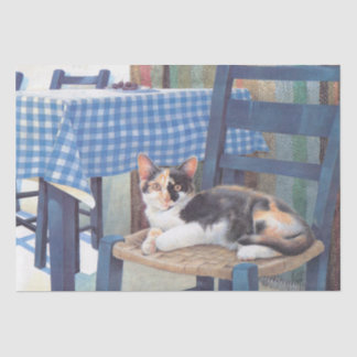 PAPIER MOUSSELINE PAPIER EN TISSU PEINT CAT