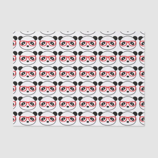 Papier Mousseline Papier enveloppé cadeau Panda (Recto)