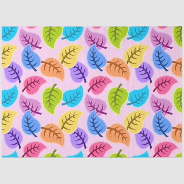 Papier Mousseline papier feuille arc-en-ciel (Recto)