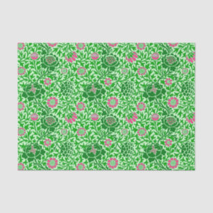 Papier Mousseline Papier floral Jacobean, Emerald et Lime Green