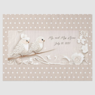 Papier Mousseline Papier mariage inséparable élégant