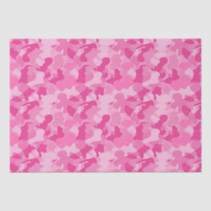 Papier Mousseline Papier motif camo fille rose