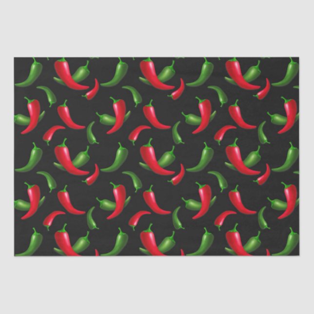 Papier Mousseline Papier motif Chili Pepper (Recto)