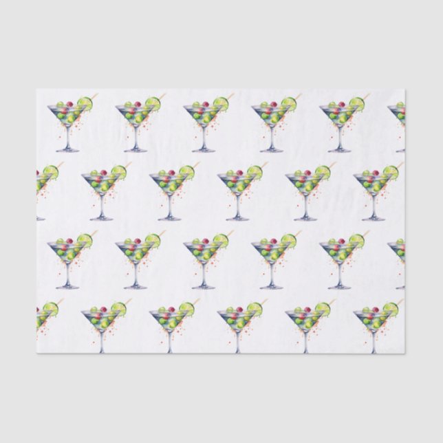 Papier Mousseline Papier mouchoir à thème Las Vegas Martini (Recto)