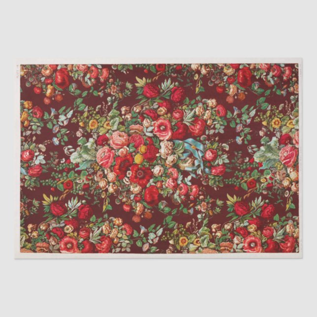 Papier Mousseline PAPIER MOUSSELINE: MOTIF vintage CHINTZ (Recto)