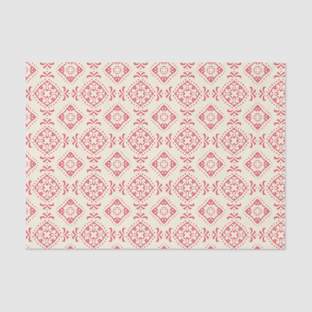 Papier Mousseline Papier papier Motif Abstrait en forme rouge (Recto)