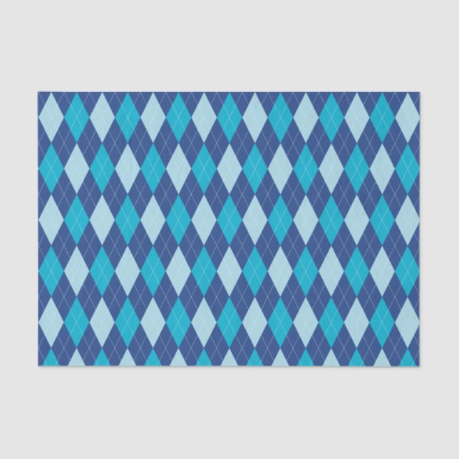 Papier Mousseline Papier papier Motif bleu Jacquard (Recto)