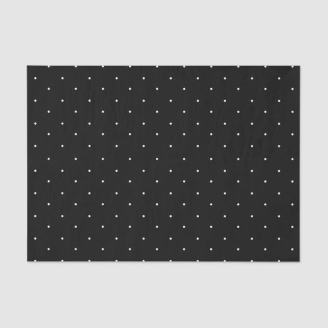 Papier Mousseline Papier papier Motif classique Pois blanc Mini (Recto)
