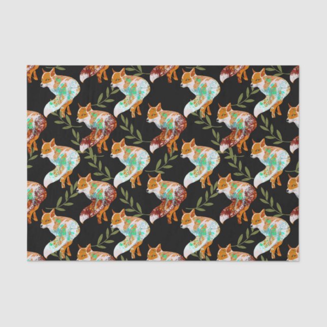 Papier Mousseline Papier papier Motif Fox (Recto)