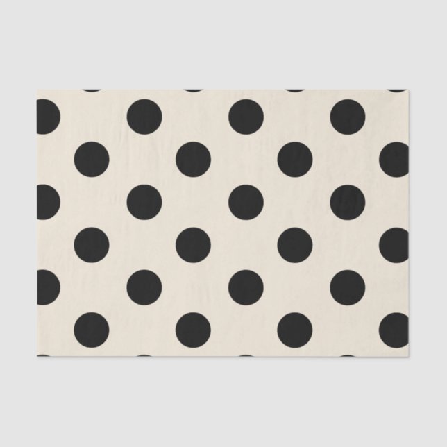 Papier Mousseline Papier papier Motif noir chic Pois (Recto)