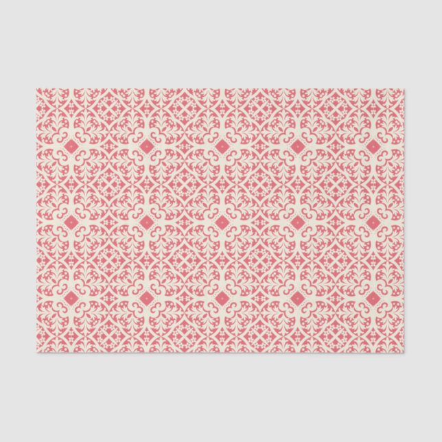 Papier Mousseline Papier papier Motif rouge Abstrait (Recto)