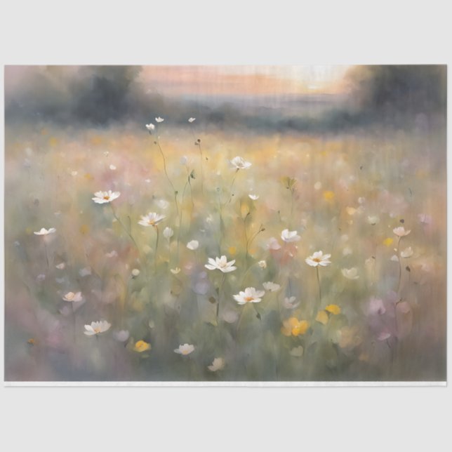 Papier Mousseline Papier papier papier Fleur sauvage délicat (Recto)