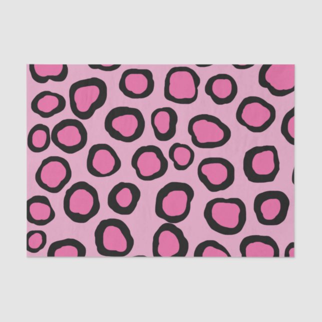 Papier Mousseline Papier papier papier Poster de animal rose noir (Recto)