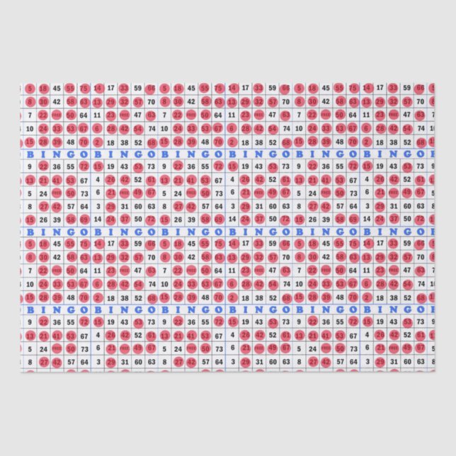 Papier Mousseline Papier papier tissu de la carte Gamme Bingo (Recto)