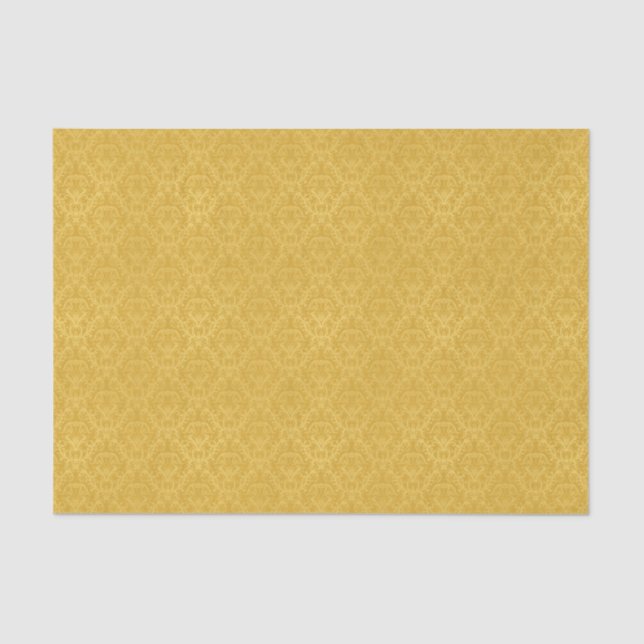 Papier Mousseline Papier peint floral d'or de luxe (Recto)