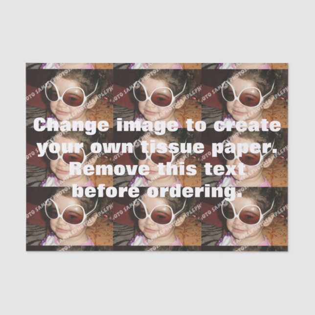 Papier Mousseline Papier photo personnalisé. Faites le vôtre ! (Recto)