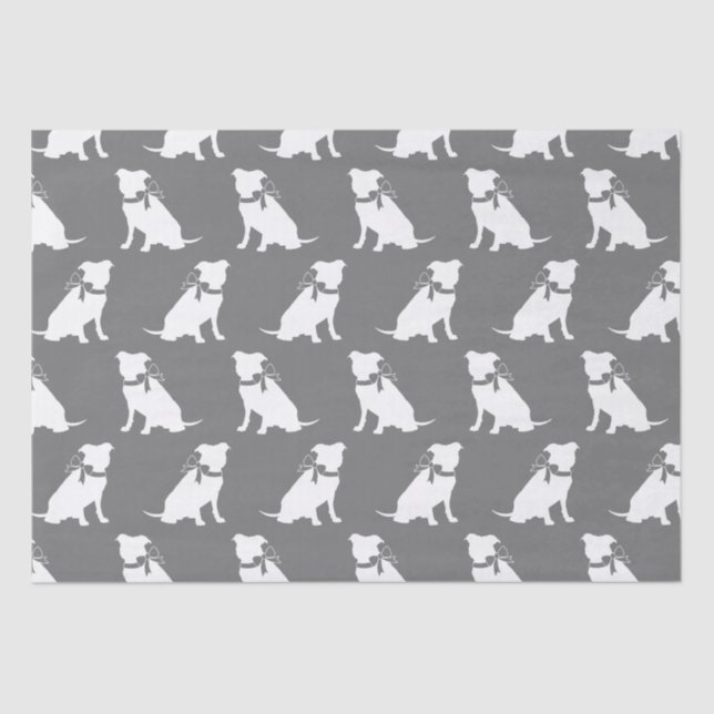 Papier Mousseline Papier Pitbulle Pitbulle Pit Bull Chien Chien Chie (Recto)