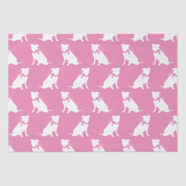 Papier Mousseline Papier Pitbulle Pitbulle Pit Bull Chien Chien Chie (Recto)