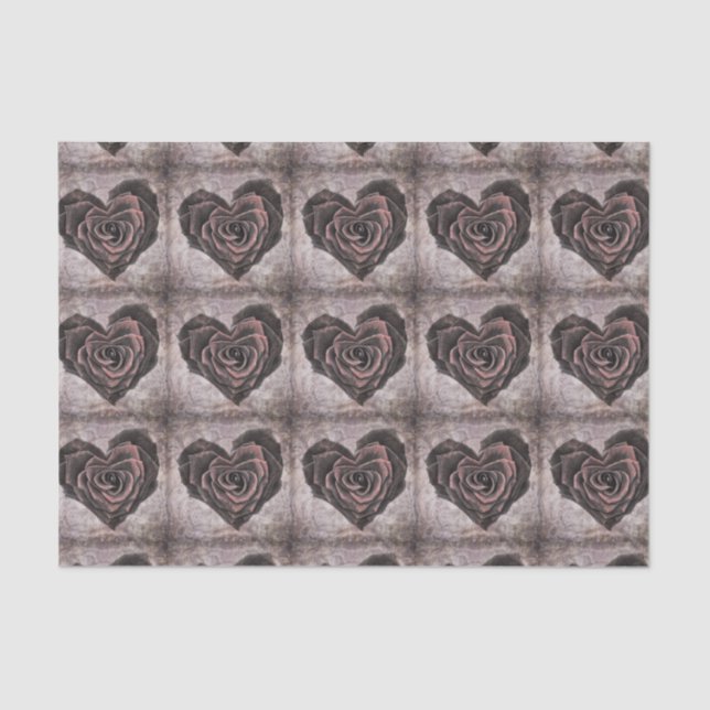 Papier Mousseline papier rose de coeur goth (Recto)