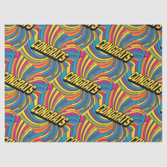 Papier Mousseline Papier Super "Félicitations" (Recto)