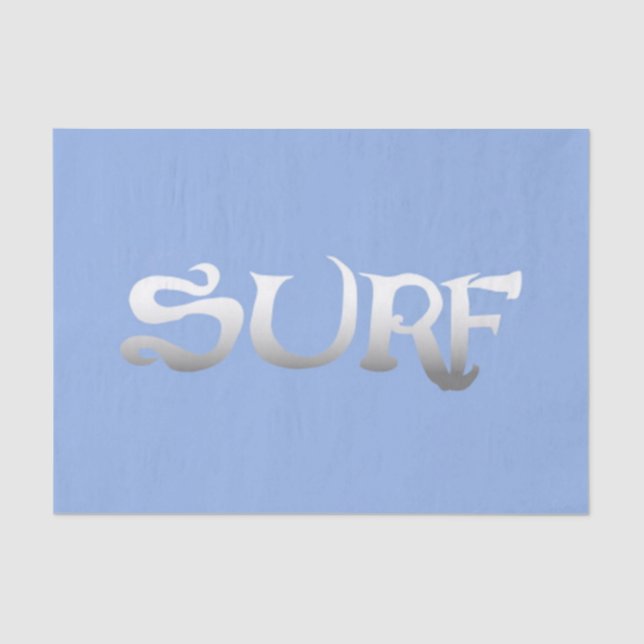 Papier Mousseline papier surf bleu (Recto)