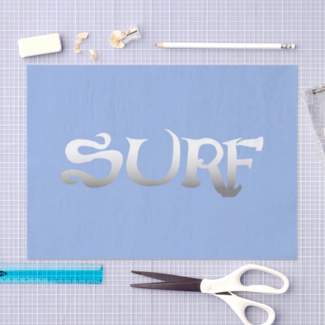 Papier Mousseline papier surf bleu (Artisanat)