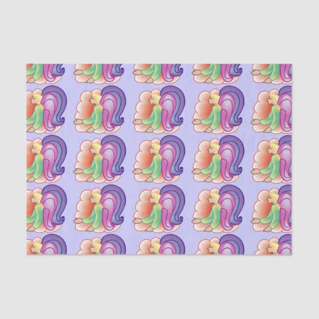 Papier Mousseline Papier Tissu Angel Love (Recto)