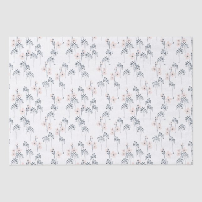 Papier Mousseline Papier Tissu Aquarelle fleur sauvage (Recto)