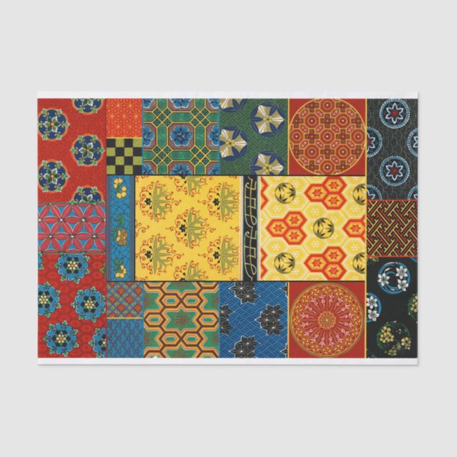 Papier Mousseline Papier Tissu Auguste Racinet (Recto)