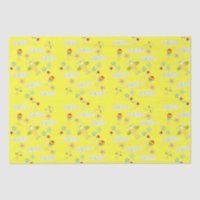 Papier Tissu Bébé avion Jaune