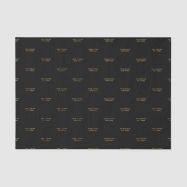 Papier Mousseline Papier Tissu Black & Gold (Recto)
