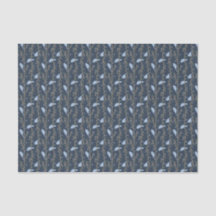 Papier Tissu Bleu Oiseaux