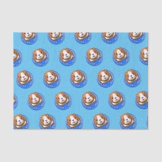 Papier Mousseline Papier Tissu bleu Piggy Booboo